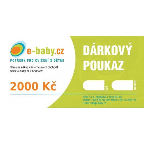 Dárkový poukaz v hodnotě 2000 Kč