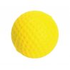 Lehký cvičný golfový míček z gumové pěny pro bezpečnou hru doma i venku. Golfball má cca 50 % hmotnosti běžného míčku, létá na omezenou vzdálenost a přitom zůstává přesný. Ø 4 cm, 23 g, žlutý. Věk 3+. Cena za kus.